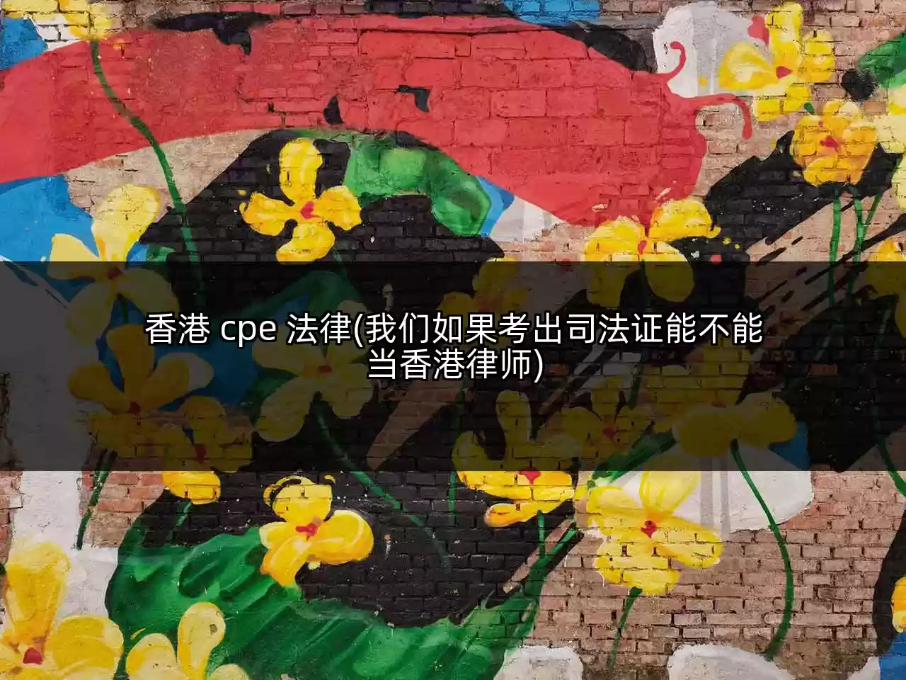 香港 cpe 法律(我们如果考出司法证能不能当香港律师)
