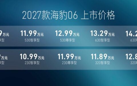 2027款比亚迪海豹06上市，售价9.99万元起